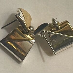 Gold and Silver Geometric Earrings Napier Brand
